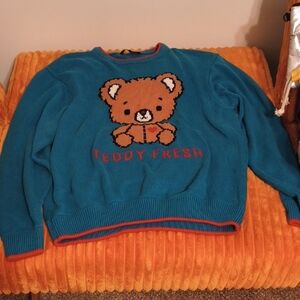Teddy Fresh Teal Crewneck Sweater